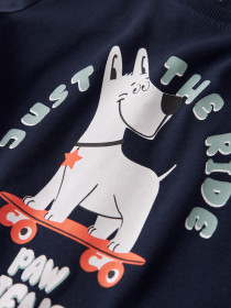 NAME IT Bluse Vux Navy Blazer Skate Dog